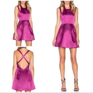 NWT Lovers + Friends Cross Cross Back Berry Dress​​​​​